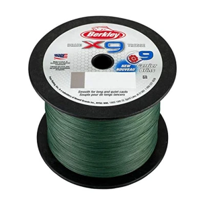 Image of Berkley x9 Braided line Low Vis Green 2000m 0.35mm (36.3kg) fishing