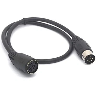 Image of Tomost 8 PIN DIN Extension Cable MIDI Male to Female Lead for Bang &amp; Olufsen B&amp;O Powerlink Ect Musicial Insturement (50 cm)