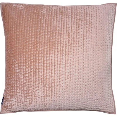 Image of Paoletti Brooklands Quilted Piped Cushion Cover Blush viscose One Size