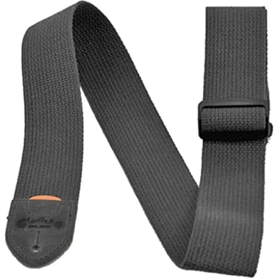 Image of MARTIN &amp; CO. 18A0104 COTTON WEAVE SHOULDER STRAP, BLACK, WITH PICK HOLDER