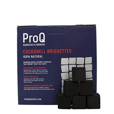 Image of ProQ Coconut Shell Briquettes 10 KG Premium Eco friendly Charcoal for BBQs 100% Natural Cocoshell