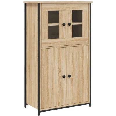 Image of vidaXL Highboard Sonoma Oak 62x32x106.5 cm Engineered Wood