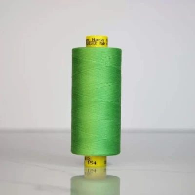 Image of Gutermann Mara 120 All Purpose Polyester Sewing Thread 1000m Spool, UV Resistant, Silky Shine, Tear &amp; Abrasion Resistant Perfect for Machines or Hand Sewing/Colour 154