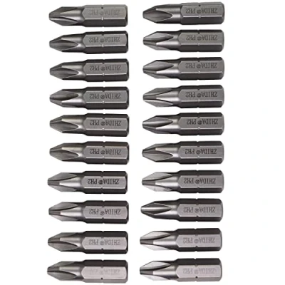 Image of ZHIDA Screw Insert Bits Phillips PH2 One Inch Cross No.2# 20 PCS