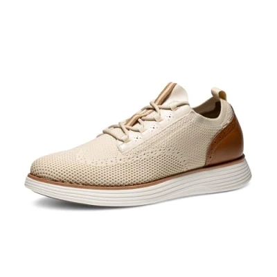Image of Bruno Marc Lace Up Comfortable Fashion Shoes,Size 11,Beige,SBOX2414M