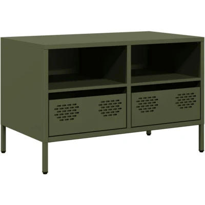 Image of vidaXL TV Cabinet Olive Green 68x39x43.5 cm Cold rolled Steel