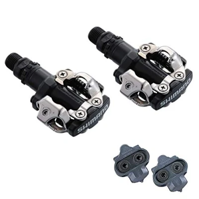 Image of SHIMANO M520 SPD Clipless Bike Pedals with Cleats Black