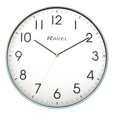 Image of Ravel Modern 40cm Office and Kitchen Wall Clock Analogue Quartz RWC.40.11 Sage