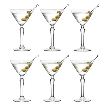Image of Libbey SPKSY Martini Cocktail Glass 190 ml / 19 cl Set of 6 Dishwasher Safe Perfect for a Party at Home