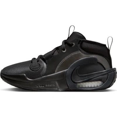Image of Nike Performance AIR ZOOM Crossover 2 Unisex Basketball shoes for kids, Size: 4, Black/anthracite/bright crimson/tint Leather and textile