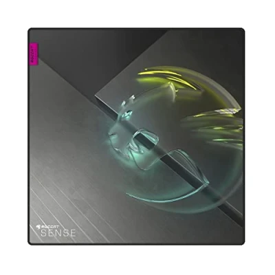 Image of Roccat Sense Icon Non Slip Rubber Backed, Custom Art, Durable Resin treated Cloth Surface Gaming Mousepad with Low profile Stitched Edges Square