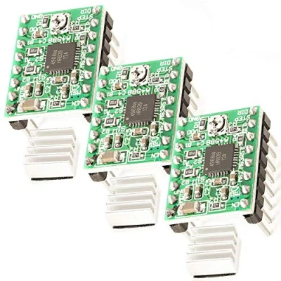 Image of AZDelivery 3 x A4988 DMOS Stepper Motor Driver RepRap Ramps with Headers and Heatsink compatible Arduino including E Book!