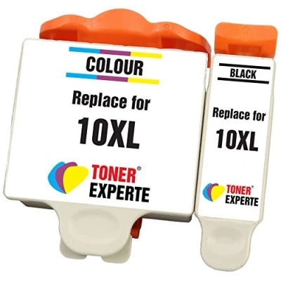 Image of TONER EXPERTE® Set of 2 XL Compatible Ink Cartridges Replacement for Kodak 10XL (10B 10C) ESP 3 5 7 9 3250 5000 5100 5210 5250 5300 5500 6100 6150 7200 7250 9200 9250 Hero 6.1 7.1 9.1 High Capacity