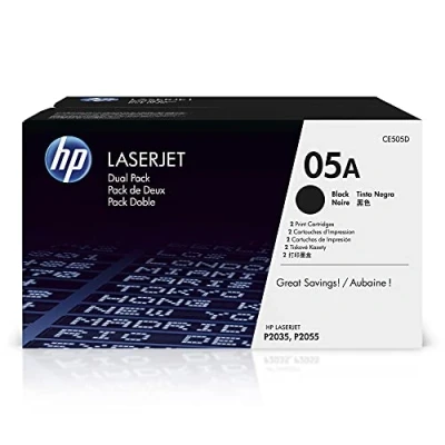 Image of HP CE505D 05A Original LaserJet Toner Cartridges, Black, Multipack
