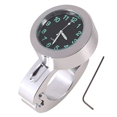 Image of Keenso Motorcycle Clock Waterproof Handlebar Watch for Most of the Motorcycle/Cruiser/Chopper/Custom with 7/8 Inch Harley Davidson Chrome Accessories