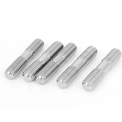 Image of Sourcingmap M8 x 40mm A2 Stainless Steel Double End Threaded Stud Screw Bolt Pack of 5