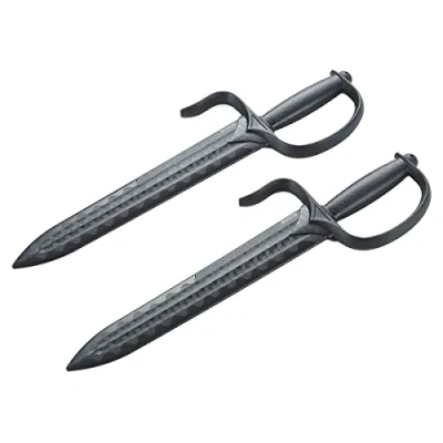 Image of Deluxe Black Polypropylene Plastic &quot; TWIN Wing Chun Training Knives