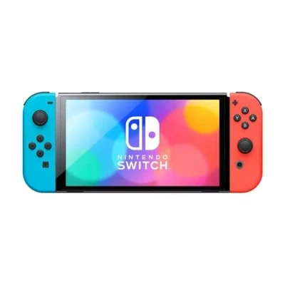 Image of Nintendo Switch OLED Model w/ Neon Red &amp; Blue Joy Con (Renewed)