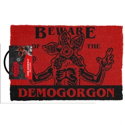 Image of Stranger Things Doormat (Beware Demogorgon Design) 40cm x 60cm Indoor and Outdoor Door Mat Coir Official Merchandise, 60 40 cm