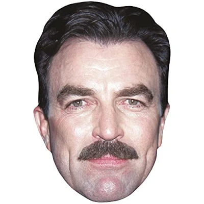 Image of Tom Selleck (Young) Celebrity Mask, Flat Card Face, Fancy Dress Mask