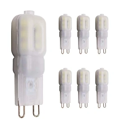Image of AC 220 V, LED G9 Lamp 1.5 W / 140 lm, Cool White 6000 K 15 Halogen Bulbs Replacement, 360º Beam Angle Energy Saving Lamp, Pack of 6