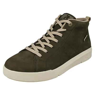 Image of Rieker 41907 54 Ladies Green Nubuck Water Resistant Lace Up Ankle Boots