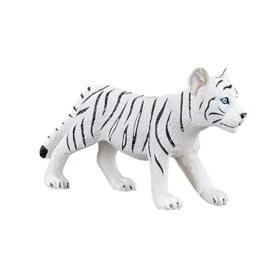 Image of MOJO White Tiger cub standing Wildlife Animal Model Toy Figure