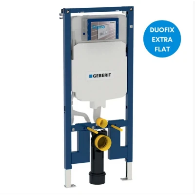 Image of Geberit Sigma 8cm Extra Small Flat Wall Mounted Toilet Stand (UP720)
