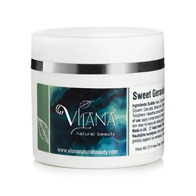 Image of &#039;Sweet Geranium Cream&#039; 100% Natural, Sulphate Free Face Cream Suitable for All Skin Types 50ml Vegan with Essential Oils Nourishes and Softens