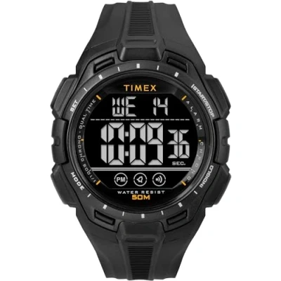 Image of Timex Men&#039;s Sport 43 mm Watch Black Resin Band Digital Dial Case TW5M63700