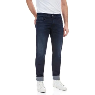 Image of Replay men&#039;s jeans with power stretch, Blue (Dark 007), 36W / 34L