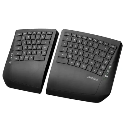 Image of Perixx PERIBOARD 624B US Wireless Split Keyboard with Adjustable Angle, Slim Membrane Key, Black,