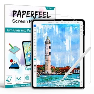 Image of PAPERFEEL [2 Pack] Screen Protector for iPad Pro 12.9 2022/2021 /2020/2018 Models, Matte PET Paper inch 6th Gen Drawing and Writing Anti Glare/Anti fingerprint