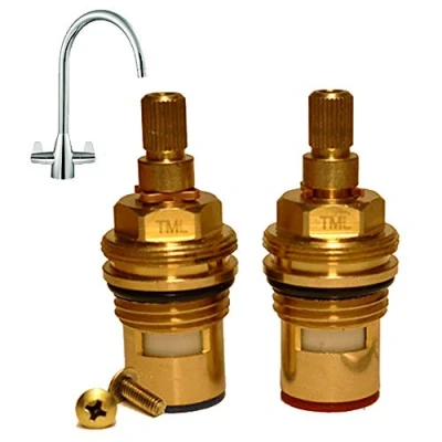 Image of Franke Davos J Tap Cartridge compatible Pair (Supplied with Solid Brass Screws)