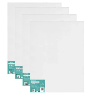 Image of Exerz 50x60cm 4pcs Canvas Panels 3mm 280gsm Blank Artist Board/ 100% Cotton/Triple Primed/Acid Free/Medium Grain Oil &amp; Acrylic Painting (50x60cm 4pk)