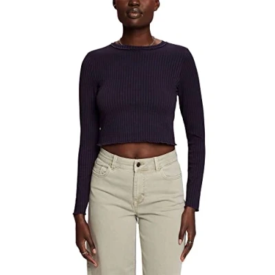 Image of ESPRIT Women&#039;s 103EE1K328 T Shirt, 400/NAVY, M