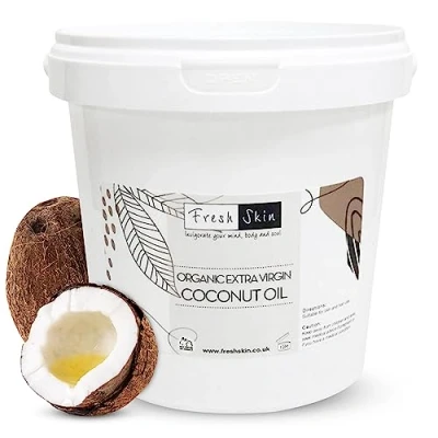 Image of Freshskin Beauty LTD 2kg Organic Extra Virgin Coconut Oil 100% Pure, Raw &amp; Cold Pressed (2000g)