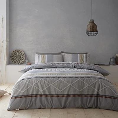 Image of Pineapple Elephant Kadin Cotton Super King Duvet Set Natural