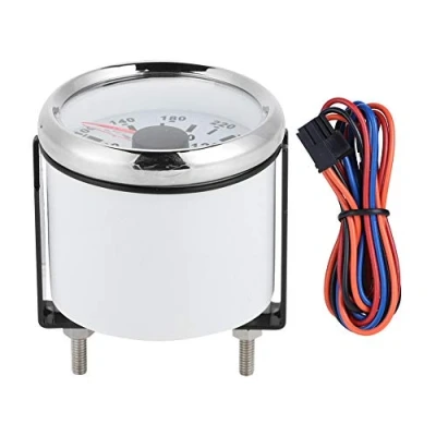 Image of Marine Water Temperature Gauge 52Mm/2In Engine 40 120 ? Temp Meter Replacement For Boat Rv(White Dial Silver Cover)