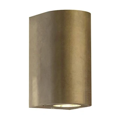 Image of Nordlux Canto Maxi 2 49721035 Outdoor Wall Light GU10 56W Brass
