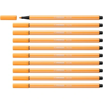 Image of Premium Fibre Tip Pen STABILO 68 Pack of 10 Papaya