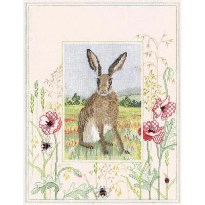 Image of Derwentwater Designs Wildlife Cross Stitch Kit Hare