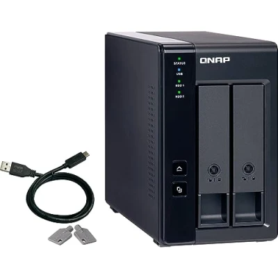 Image of QNAP TR 002 2 Bay Desktop NAS Expansion Optional Use as a Direct Attached Storage Device
