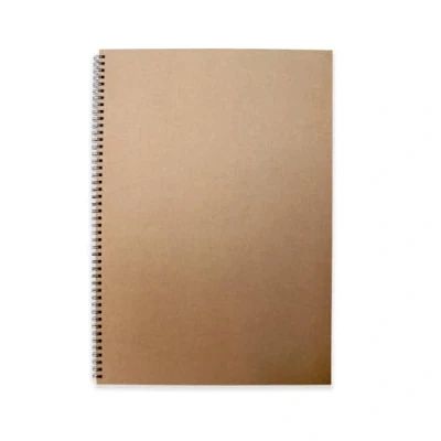 Image of Artway Enviro Spiral Bound A2 Black Card Sketchbook Portrait 60 Sides/30 Pages of Recycled 270gsm 100%