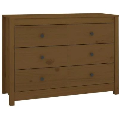 Image of vidaXL Side Cabinet Honey Brown 100x40x72 cm Solid Wood Pine