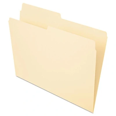 Image of Pendaflex Essentials File Folders, Letter Size, 1/2 Cut, Manila, 100 per Box (752 1/2)