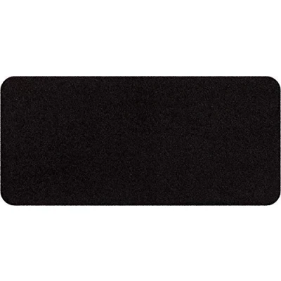 Image of Salonloewe Doormat Washable Black 30 x 60 cm Dirt Trapper Mat Plain Non Slip Entrance