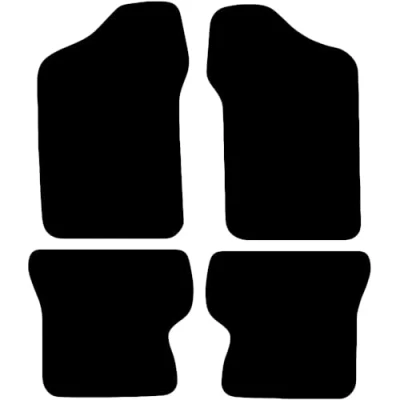Image of Carsio Carpet Car Mats For Fiat Seicento 1998+ Onwards Tailored Fit Floor Mat Set Complete Accessory Black Custom Fitted All Weather, Anti Slip Backing &amp; Trim