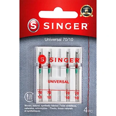 Image of SINGER Universal Sewing Machine Needles, Size 9/70 4/Pkg, 70/10