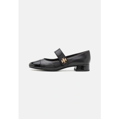 Image of Tory Burch CAP TOE MARY JANE HEEL ballet Ankle strap pumps, Women&#039;s, Size: 8.5, Perfect black Leather